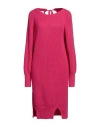 Crida Milano Woman Short Dress Magenta Size 2 Cashmere In Magenta