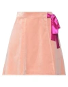 Crida Milano Woman Mini Skirt Blush Size 2 Silk, Cotton In Pink