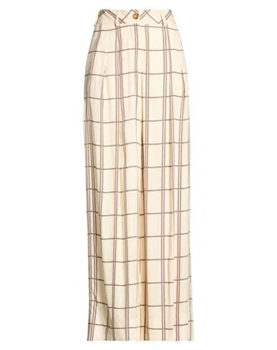 Crida Milano Woman Pants Cream Size 1 Viscose In Neutral