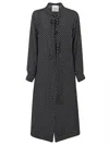 Cri.da Crida Polka Dot Silk Midi Dress