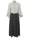Cri.da Crida Polka Dot Silk Midi Dress