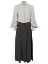 Cri.da Crida Polka Dot Silk Midi Dress In Black