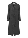 Cri.da Crida Polka Dot Silk Midi Dress In Negro