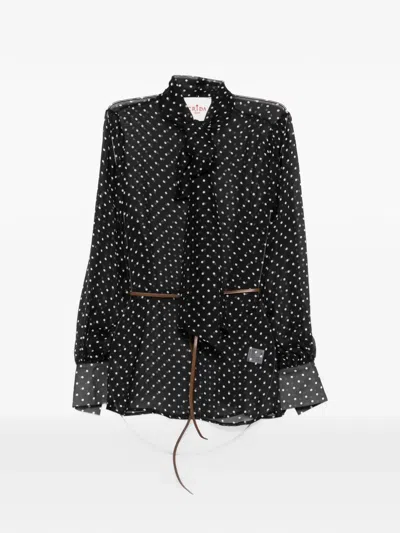 Cri.da Polka-dot Blouse In Black