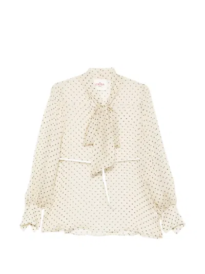 Cri.da Polka-dot Blouse In Neutral