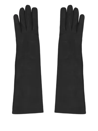 Cri.da San Pellegrino Leather Gloves In Black