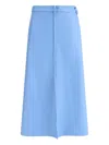 Cri.da Siviglia Pocket Faille Midi Skirt In Blue