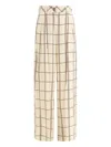 Cri.da Travel Pleat-detailed Checked Trousers In Neutral