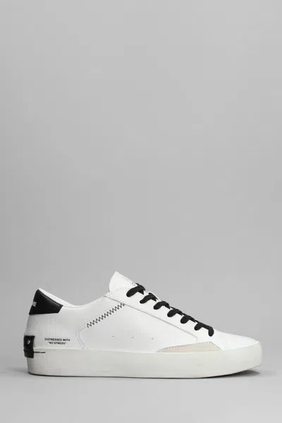 Crime Distressed Sneakers In White