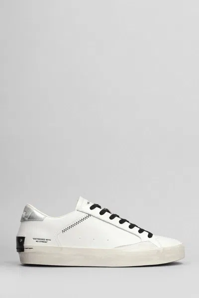 Crime Distressed Sneakers In White