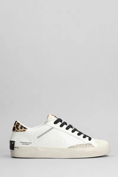 Crime Distressed Sneakers In White