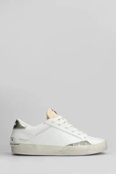 Crime Distressed Sneakers In White