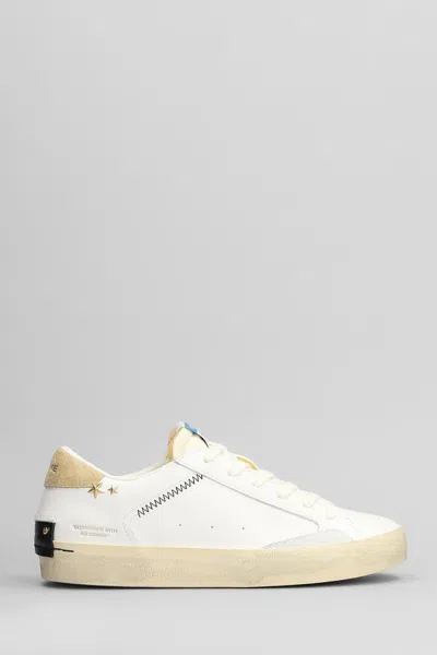 Crime Distressed Sneakers In White