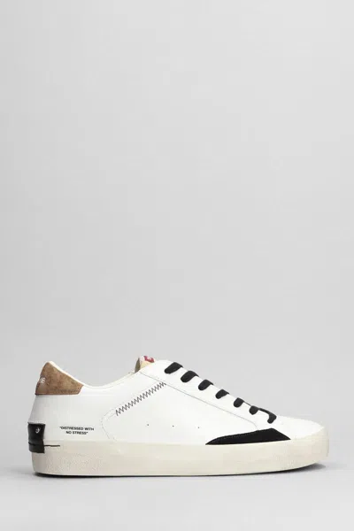 Crime Distressed Sneakers In White
