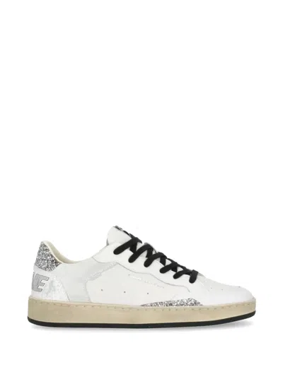 Crime London Chelsea Debossed-logo Glitter Sneakers In White