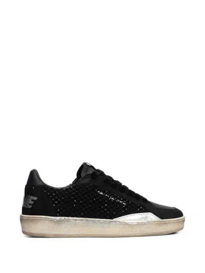 Crime London Chelsea Stud-embellished Leather Sneakers In Black