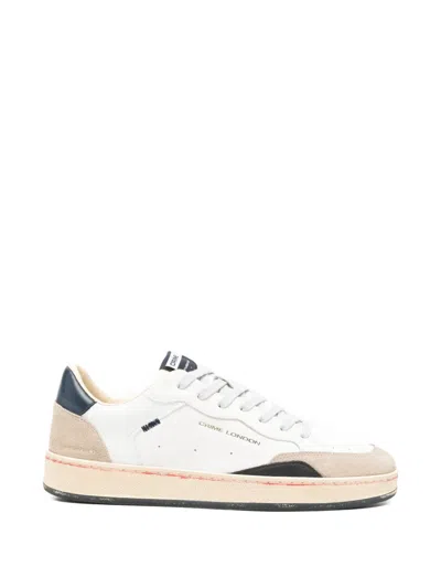 Crime London Chelsea Suede Panel Sneakers In White
