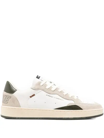 Crime London Chelsea Suede Panelled Trainers In White