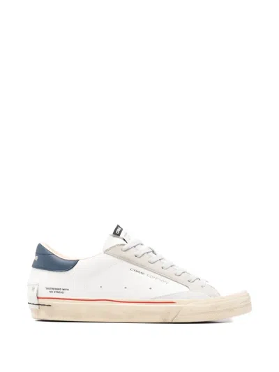 Crime London Contrast Leather Sneakers In White