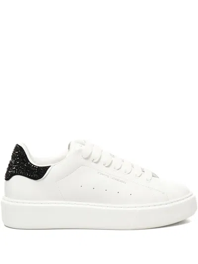 Crime London Crystal-embellished Platform Sneakers In Neutral