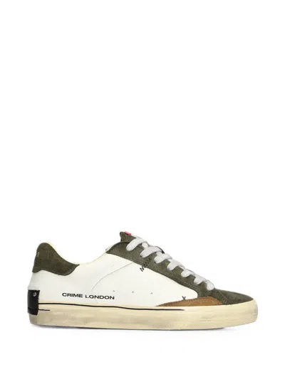 Crime London Deconstructed Distressed-effect Panelled Sneakers In Multi