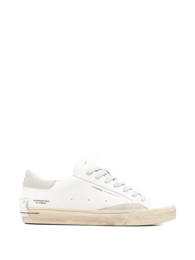 Crime London Distressed 2.0 Lace-up Sneakers In White
