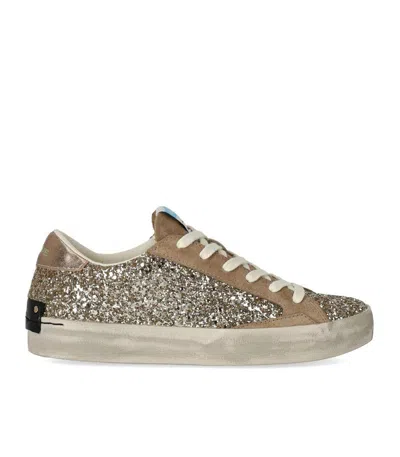 CRIME LONDON CRIME LONDON DISTRESSED GLITTER GOLD SNEAKER