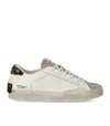 Crime London Distressed Glitter White Sneaker In White