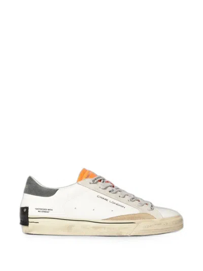 Crime London Distressed 2.0 Leather Sneakers In Multi