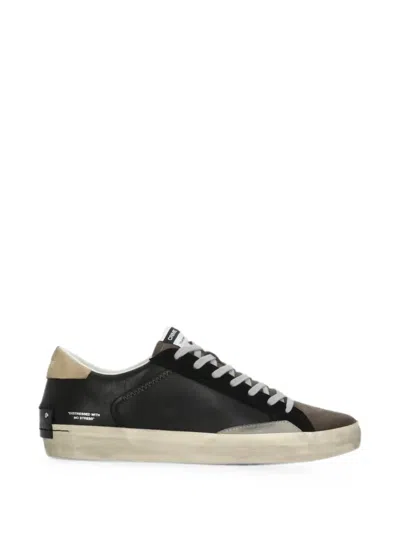 Crime London Distressed Panelled Sneakers In Animal Print
