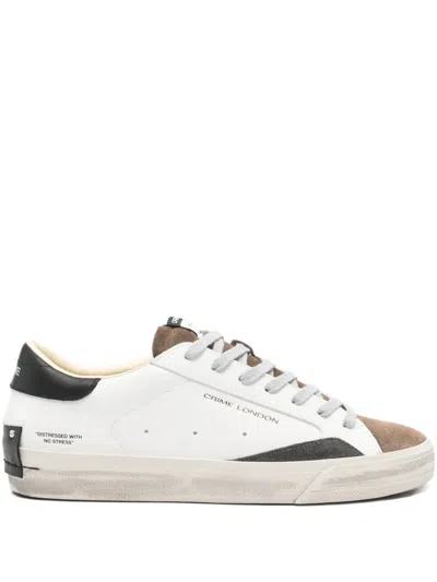 Crime London Distressed Panelled Sneakers In Multi