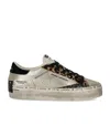 Crime London Distressed Platform Gold Sneaker In Black