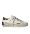 Crime London Distressed Platform White Sneaker In Multi