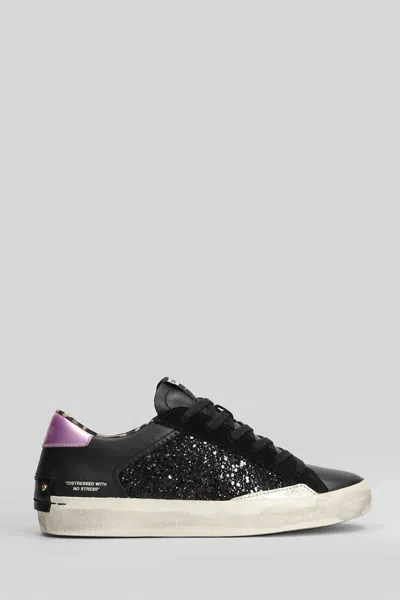 Crime London Distressed Sneakers In Black