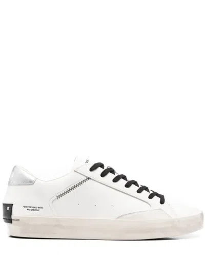 Crime London Distressed Sneakers In White