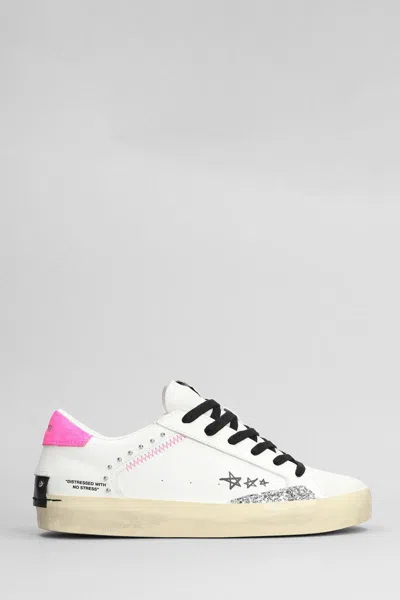 Crime London Distressed Sneakers In White