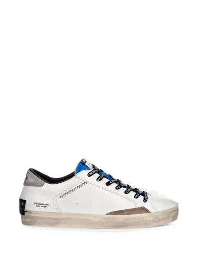 Crime London Distressed-effect Leather Sneakers In White