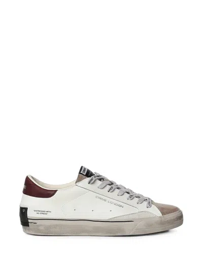 Crime London Distressed-effect Leather Sneakers In Neutral
