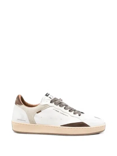 Crime London Distressed-effect Panelled Sneakers In Neutral