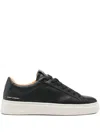 Crime London Extralight Leather Lace-up Sneakers In Black