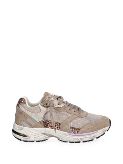 Crime London Fugitive 9094 Glitter-embellished Mesh-panelled Sneakers In Multi