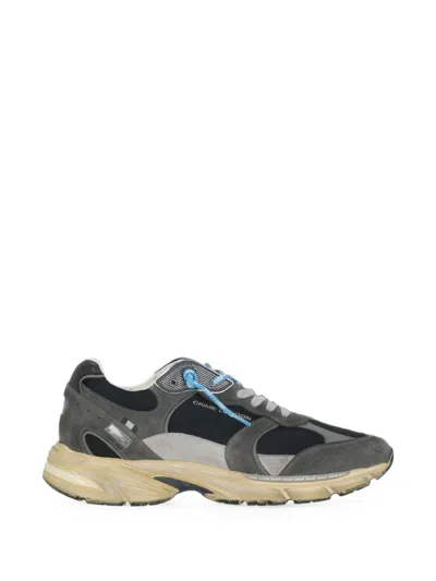 Crime London Fugitive 9094 Panelled Sneakers In Black