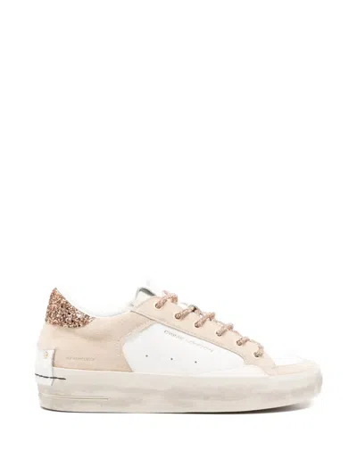 Crime London Glitter Embellished Sneakers In Neutral