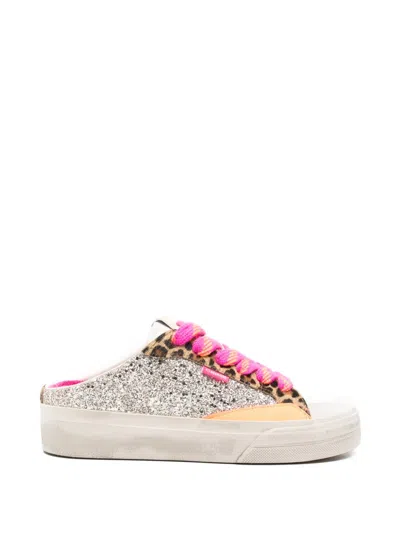 Crime London Glitter Leopard-pattern Slip-on Sneakers In Multi