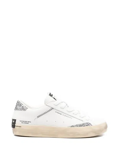 Crime London Glitter Low-top Sneakers In White