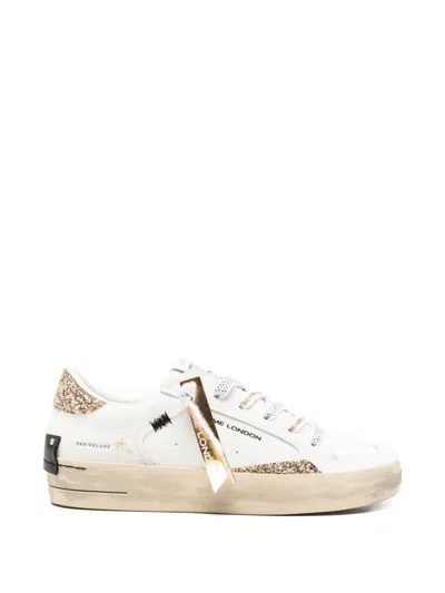Crime London Glitter Low-top Sneakers In White