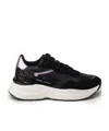 Crime London Laced Sneakers In Black