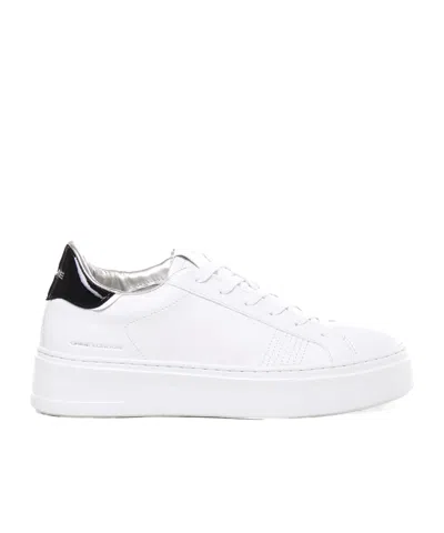 Crime London Laced Sneakers In Bianco