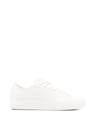 Crime London Lace-up Leather Sneakers In White