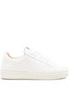 Crime London Leather Lace-up Sneakers In White